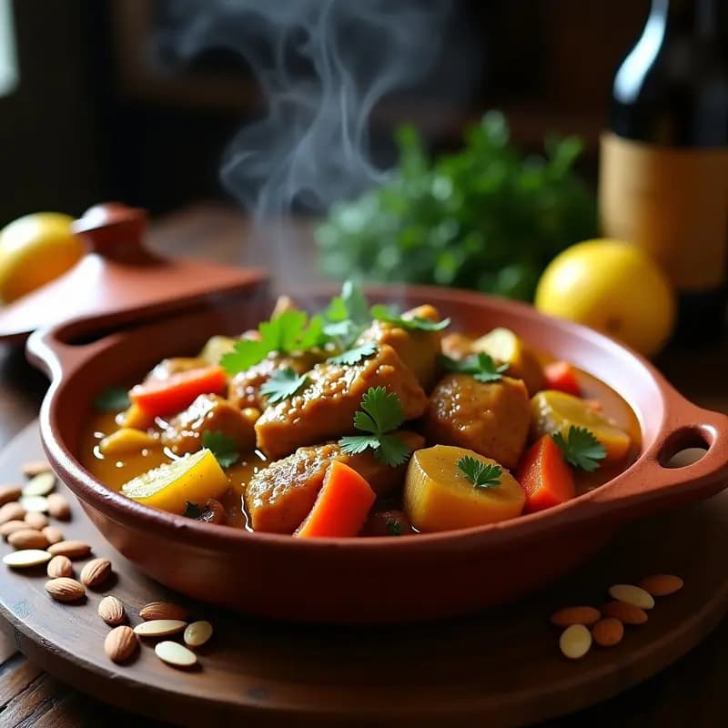 Bahmi de Pollo y Verduras: Receta Marroquí en Olla con Especias Auténticas