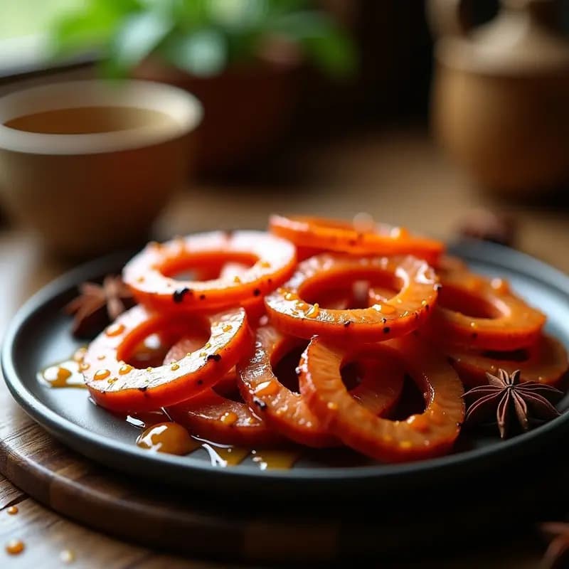 Bak Kwa de Cerdo Ahumado con Miel y Anís Estrellado: Jerky Singapurense en Deshidratadora