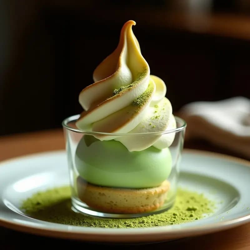 Baked Alaska con Helado de Matcha: Postre Americano Espectacular sin Horno