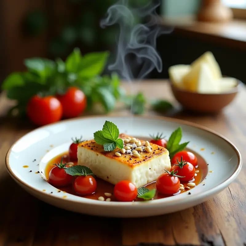 Tik Toc Baked Feta con Tomates Cherry y Albahaca: Receta Virgen en 20 Minutos
