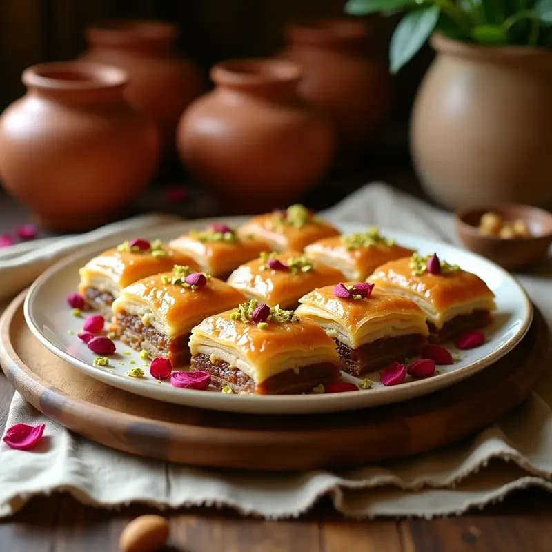 Baklava de Almendras y Dátiles: Postre Griego Sin Azúcar y Sin Gluten