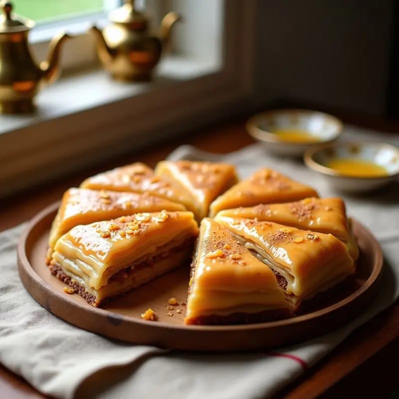 Baklava de Almendras y Miel con Capas de Phyllo: Postre Turco Crujiente en 30 Minutos