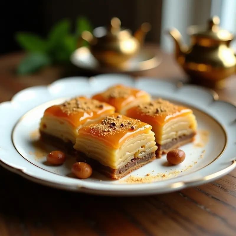 Baklava de Anacardos y Cardamomo: Postre Turco Sin Azúcar con Edulcorante Natural