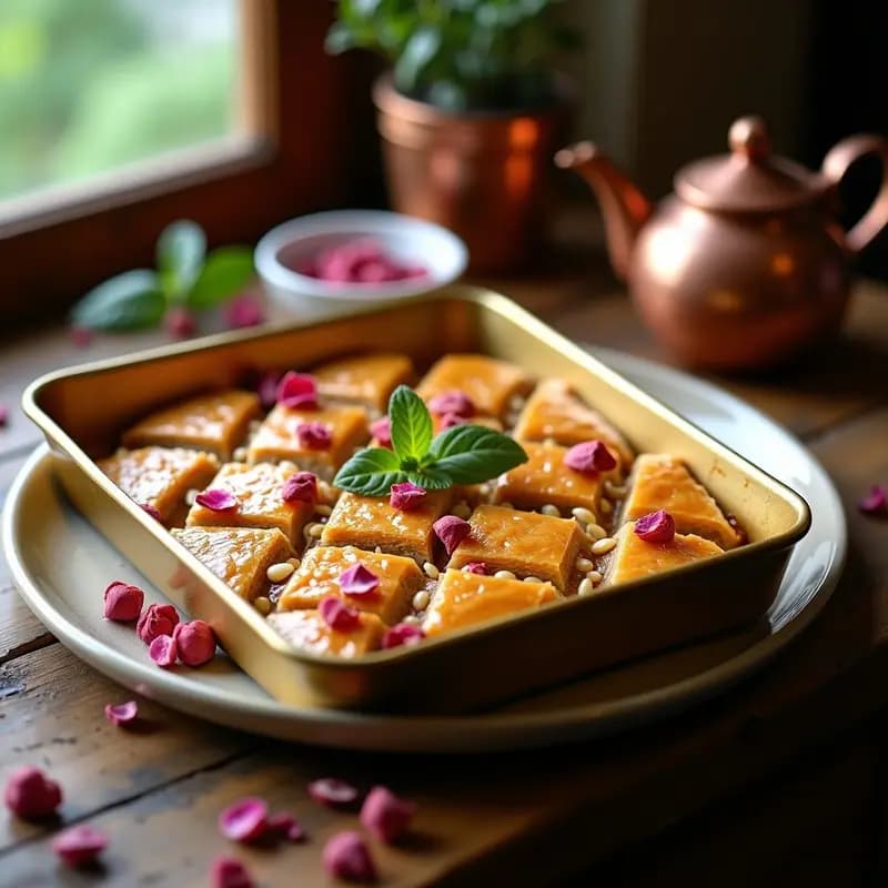 Baklava de Anacardos y Miel de Dátiles: Receta Turca Vegana y Sin Refinar