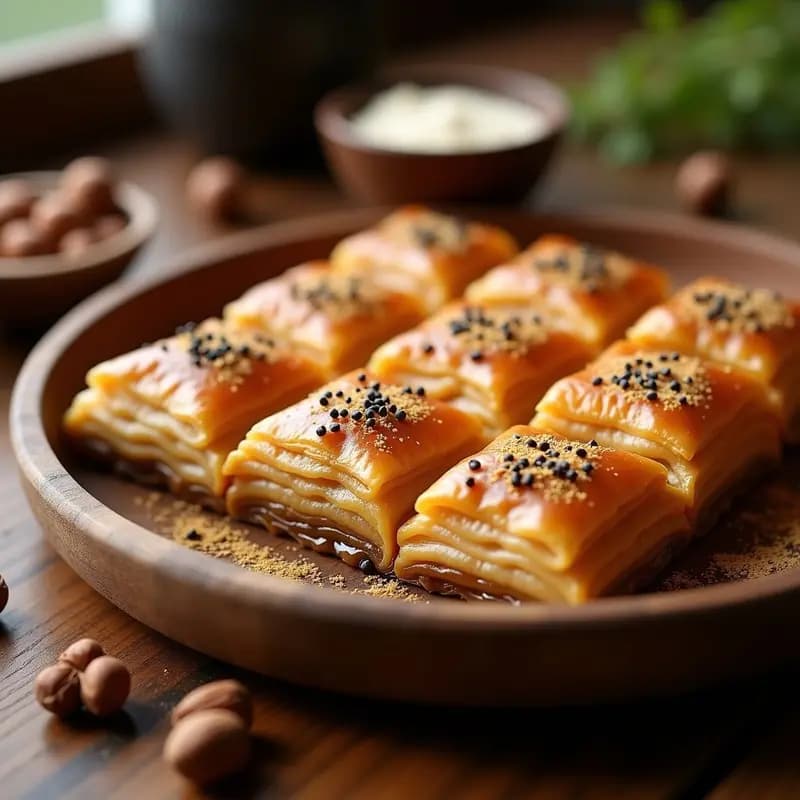 Baklava de Nuevo Estilo con Avellanas y Cardamomo: Postre Turco con Toque Moderno y Sin Azúcar