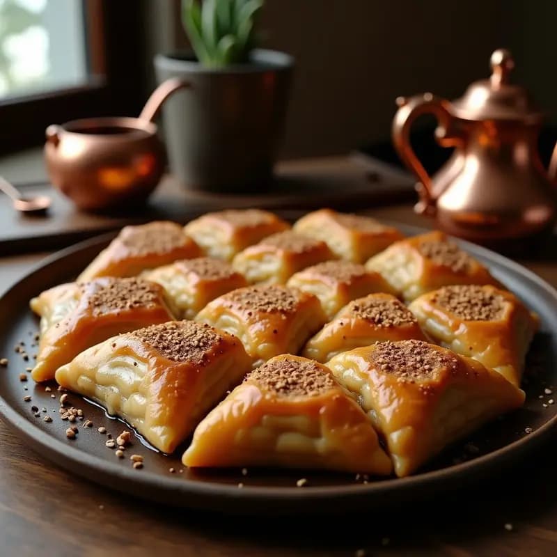 Baklava de Avellanas y Reste de Café: Postre Turco Sin Azúcar y Crujiente