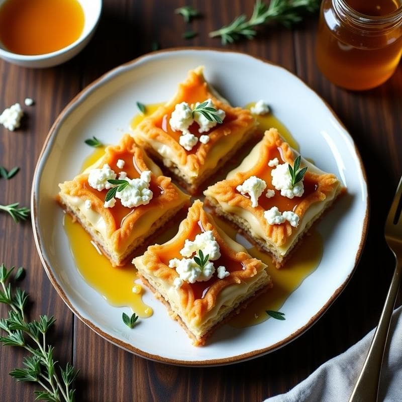 Baklava de Coliflor y Queso Feta con Miel de Tomillo: Receta Keto y Sin Harina