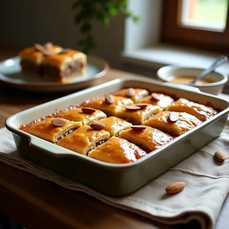 Baklava de Dátiles y Almendras: Postre Turco Keto con Eritritol en Horno
