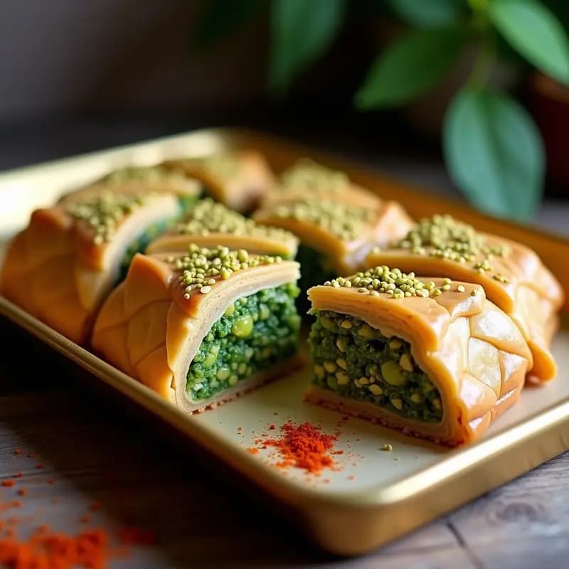 Baklava de Habas y Espinacas: Receta Salada Turca en Capas Crujientes