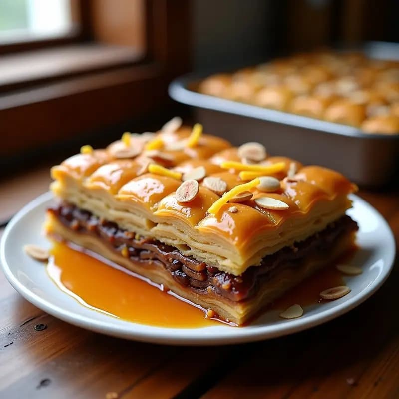 Baklava de Higos y Almendras: Postre Griego Sin Miel y con Sirope de Arce