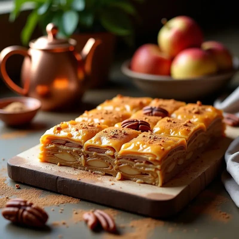 Baklava de Manzana y Nueces con Canela: Postre Armenio Sin Gluten en Horno