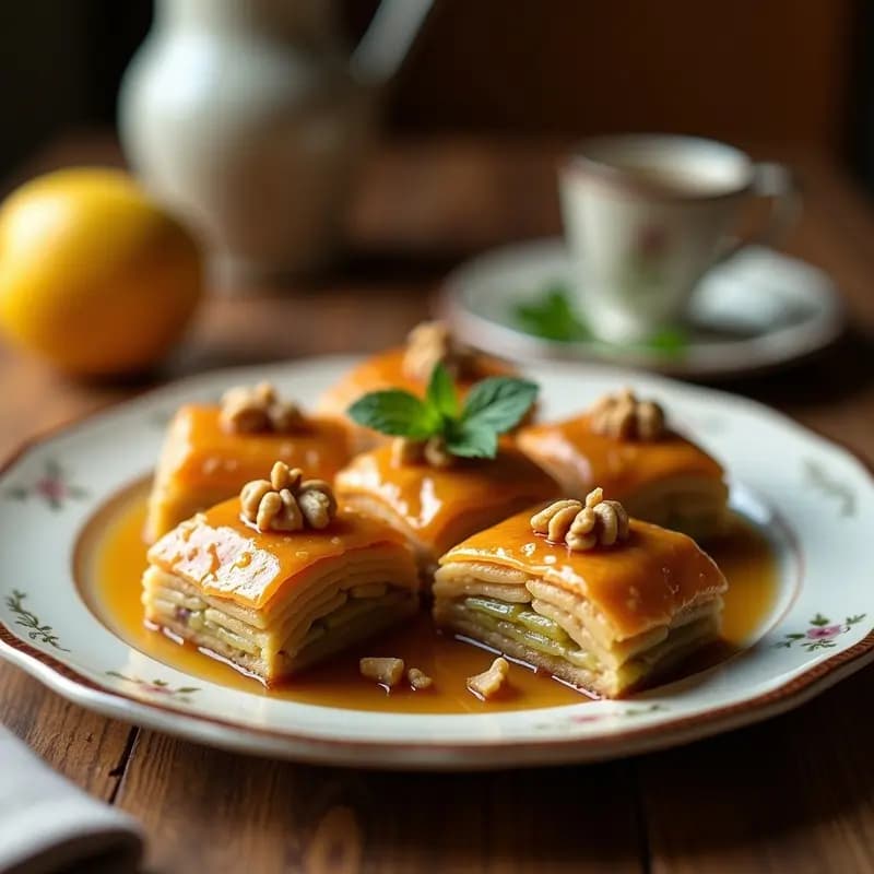 Baklava de Manzana y Nueces: Postre Árabe Sin Miel y con Sirope de Arce