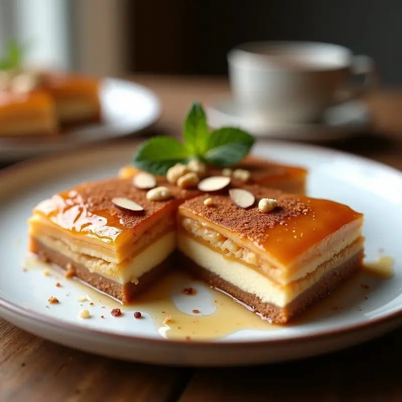 Baklava de New York Cheesecake: Postre Turco-Americano Sin Azúcar con Edulcorante Natural