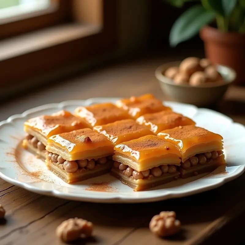 Baklava de Nueces y Canela con Jarabe de Dátil: Receta Turca Sin Azúcar Refinada