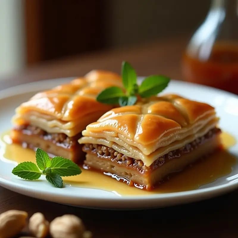 Baklava de Nueces y Canela: Postre Griego Sin Miel con Sirope de Agave