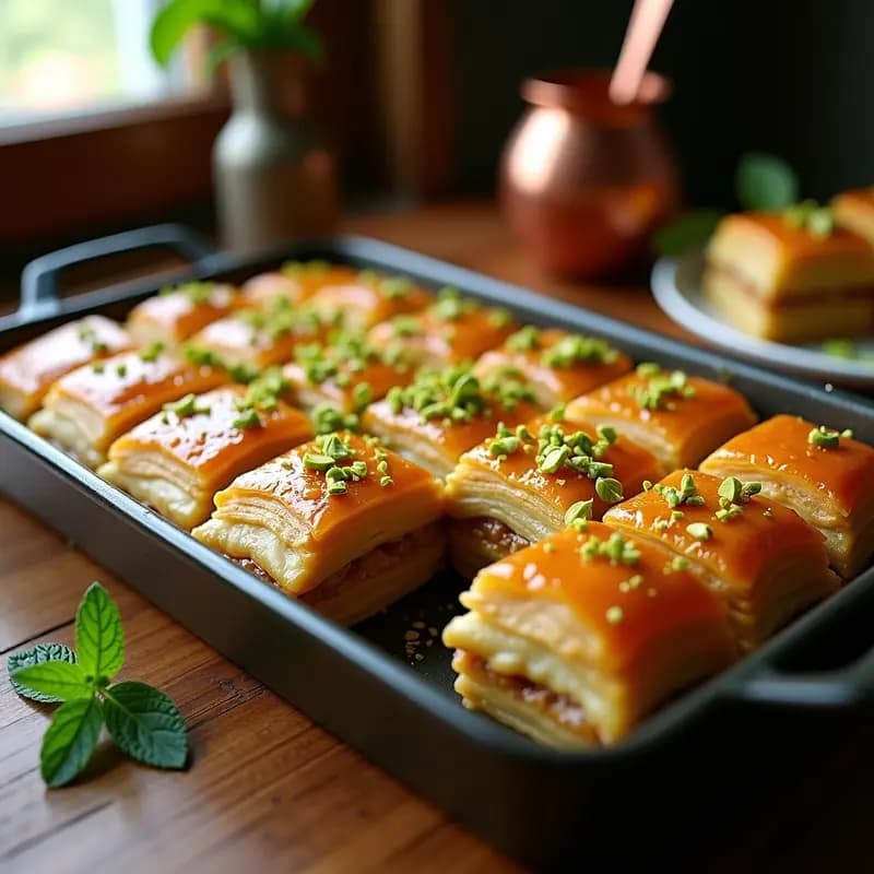 Baklava de Nueces y Miel de Agave: Receta Griega Sin Gluten y con Toque Crujiente
