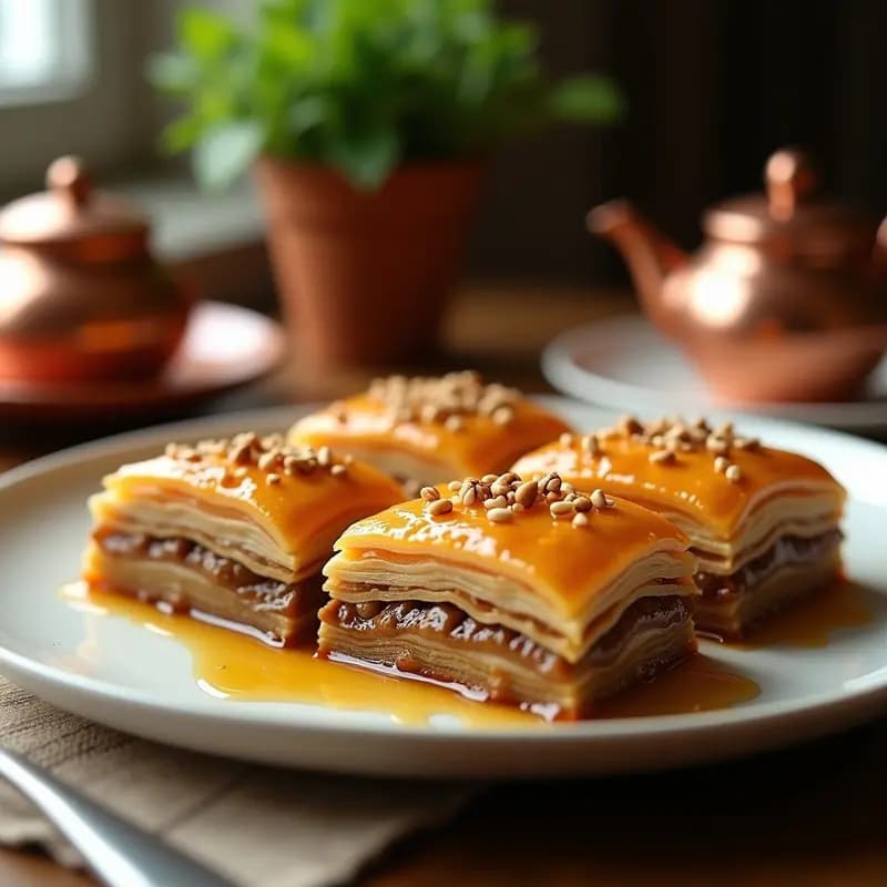 Baklava de Nueces y Miel: Receta Árabe Tradicional con Hojaldre Casero en Airfryer