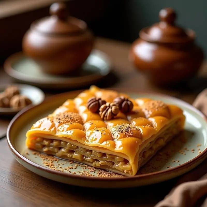 Baklava de 新疆 con Nueces y Miel de Alforfón: Postre Chino Uigur sin Azúcar Refinado