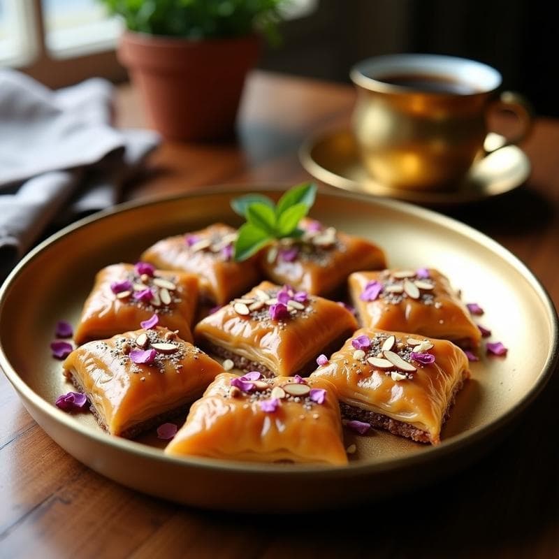 Baklava de Nueces y Semillas de Chía: Postre Turco Keto Sin Azúcar
