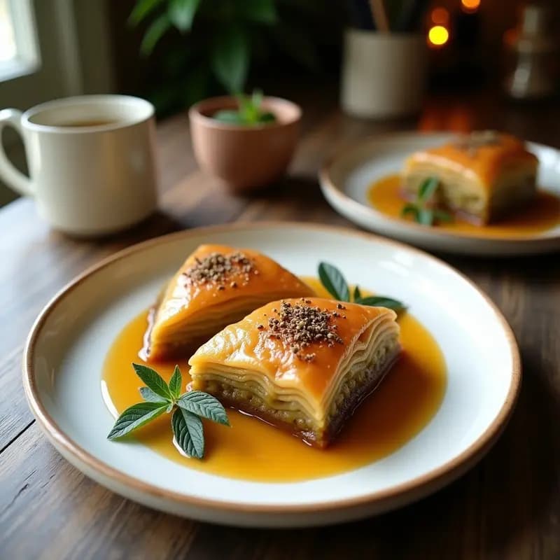 Baklava de Pistacho y Dátiles: Receta Turca Vegana con Sirop de Agave