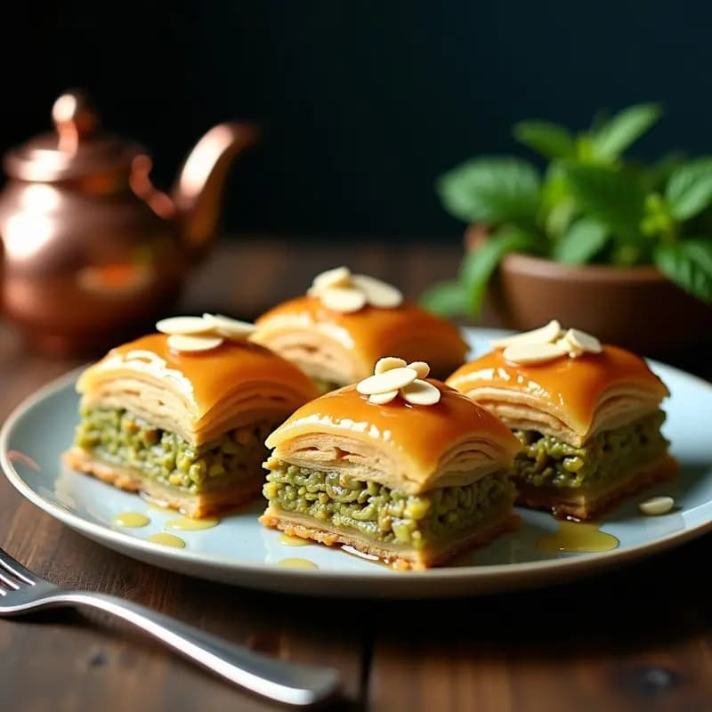 Baklava de Pistacho y Miel con Hojaldre Casero: Postre Turco Sin Azúcar en Airfryer