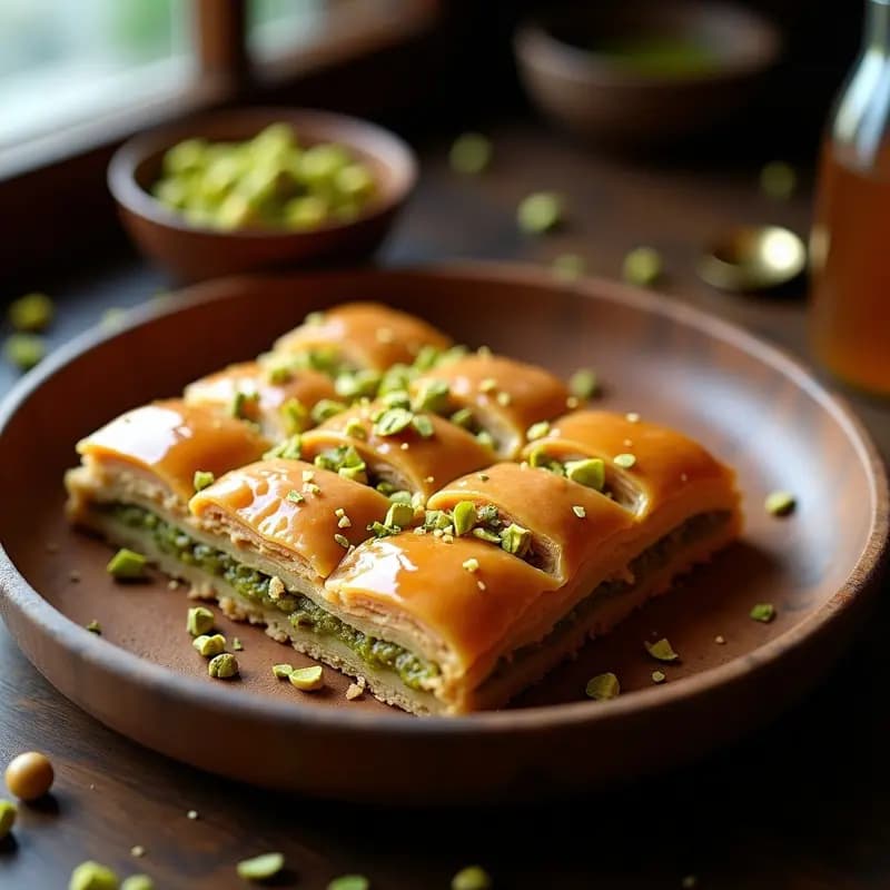Baklava de Pistacho y Miel de Dátil: Receta Turca Sin Azúcar Refada y Crujiente