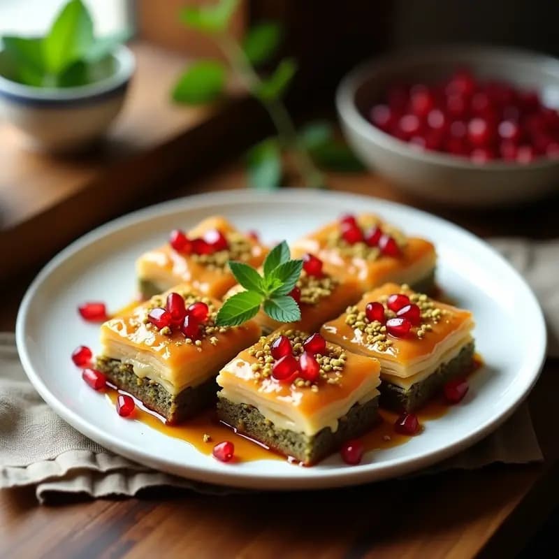 Baklava de Pistacho y Miel de Granada: Postre Turco con Toque Afrodisíaco en Airfryer