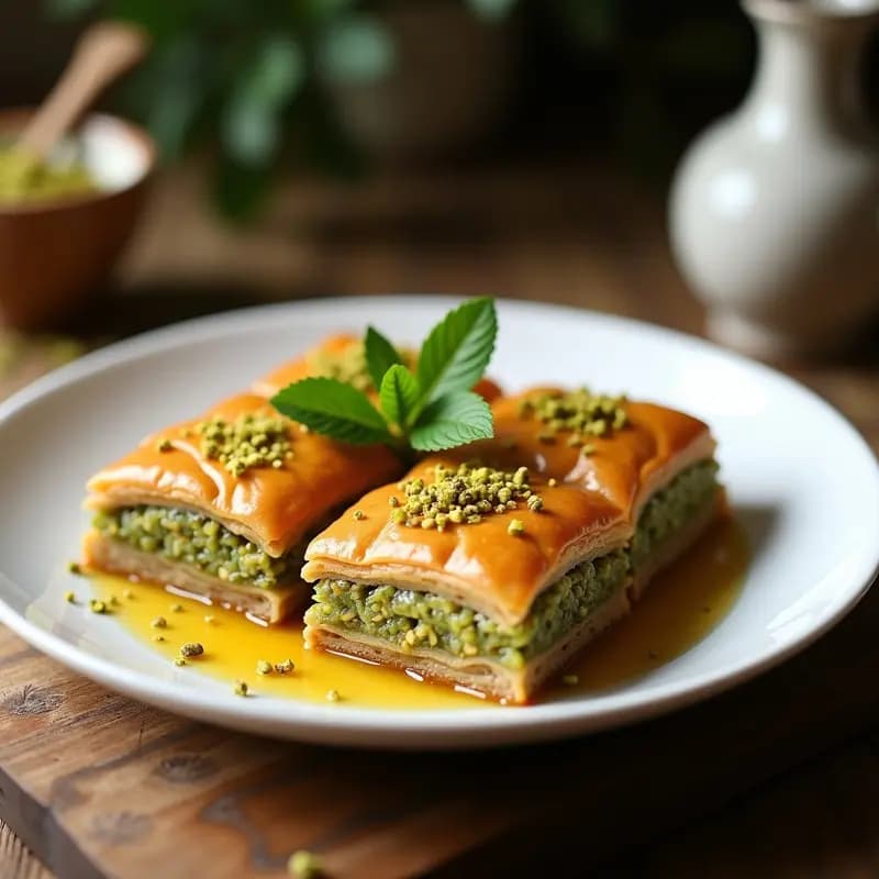 Baklava de Pistacho y Miel con Hojaldre de Almendra: Receta Griega Sin Gluten en Airfryer