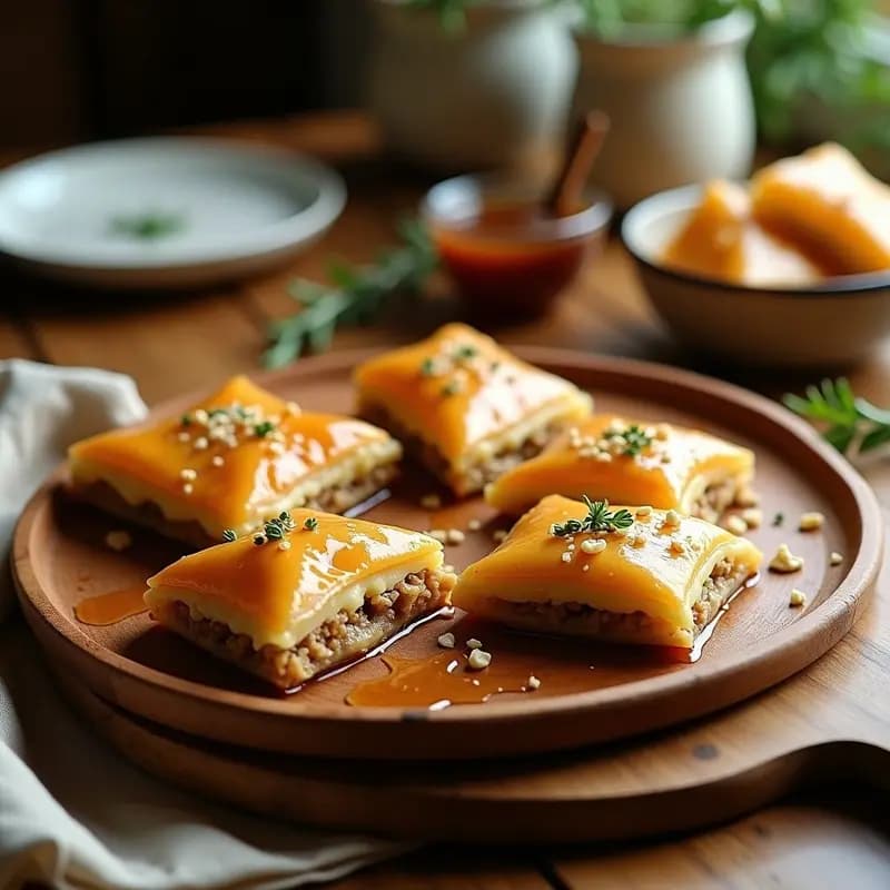 Baklava de Queso Feta y Nueces: Entrante Griego Dulce-Salado en 20 Minutos