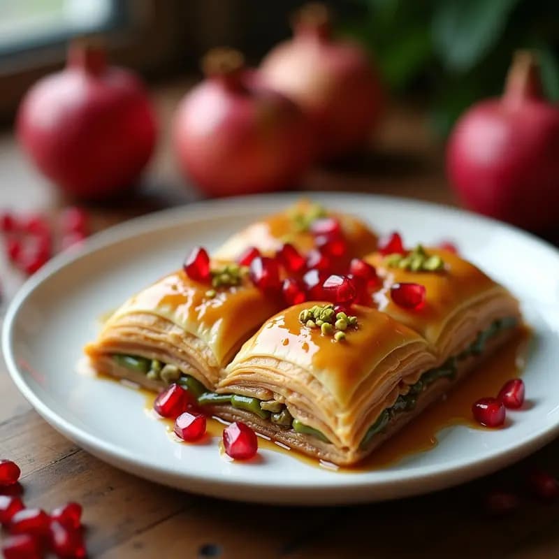 Baklava Turco con Pistachos y Miel de Granada: Postre Crujiente en 1 Hora