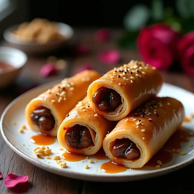 Baklawa de Dátiles y Nueces: Postre Libanés Sin Miel en Airfryer