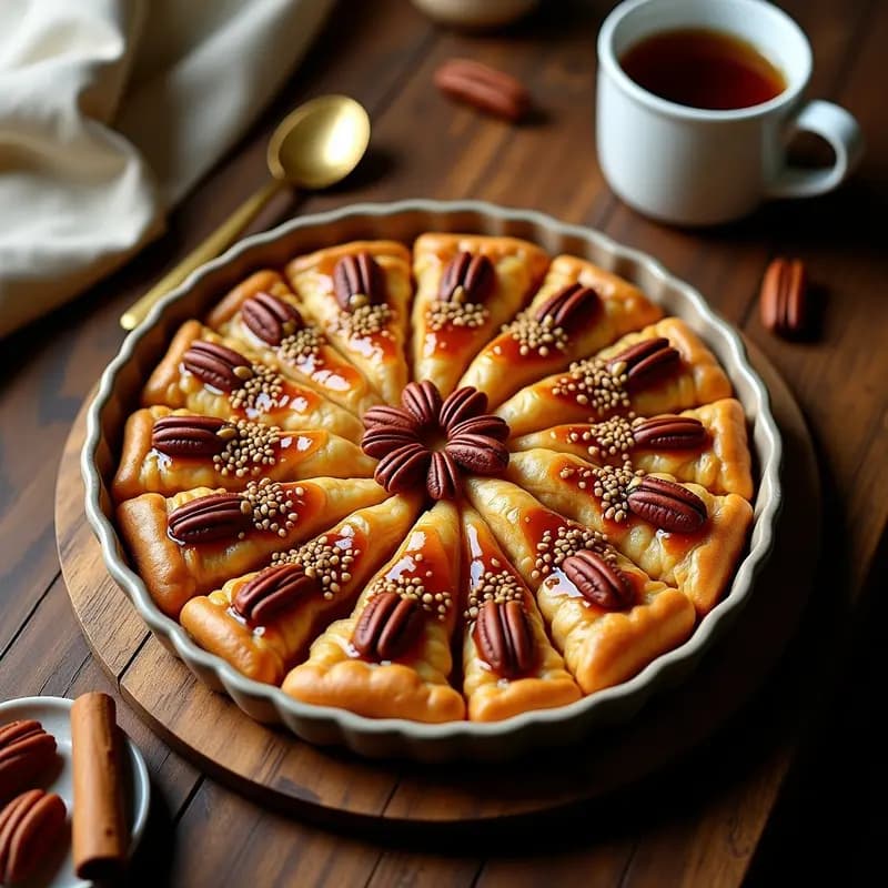 Baklawa de Nueces y Canela con Sirope de Dátiles: Postre Árabe Sin Azúcar y Keto