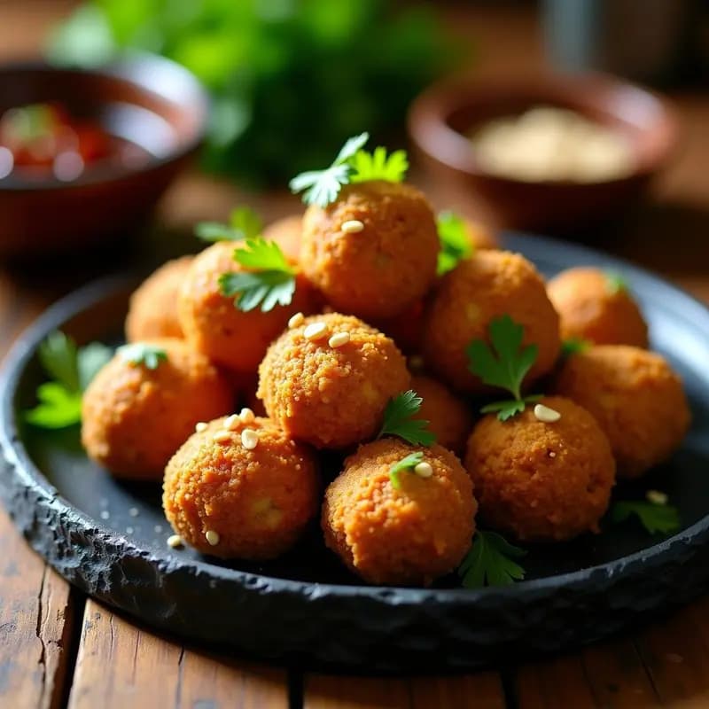 Bakso Goreng de Tofu y Cacahuete: Albóndigas Indonecias Veganas Crujientes en Airfryer