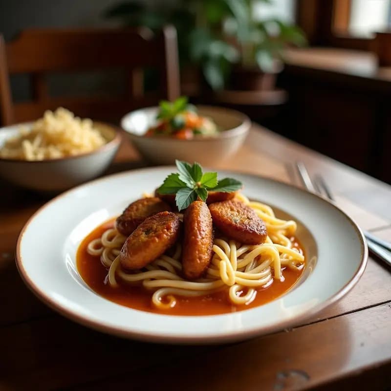Bakso Malang con Albóndigas de Carne y Fideos: Sopa Indonesia Reconfortante