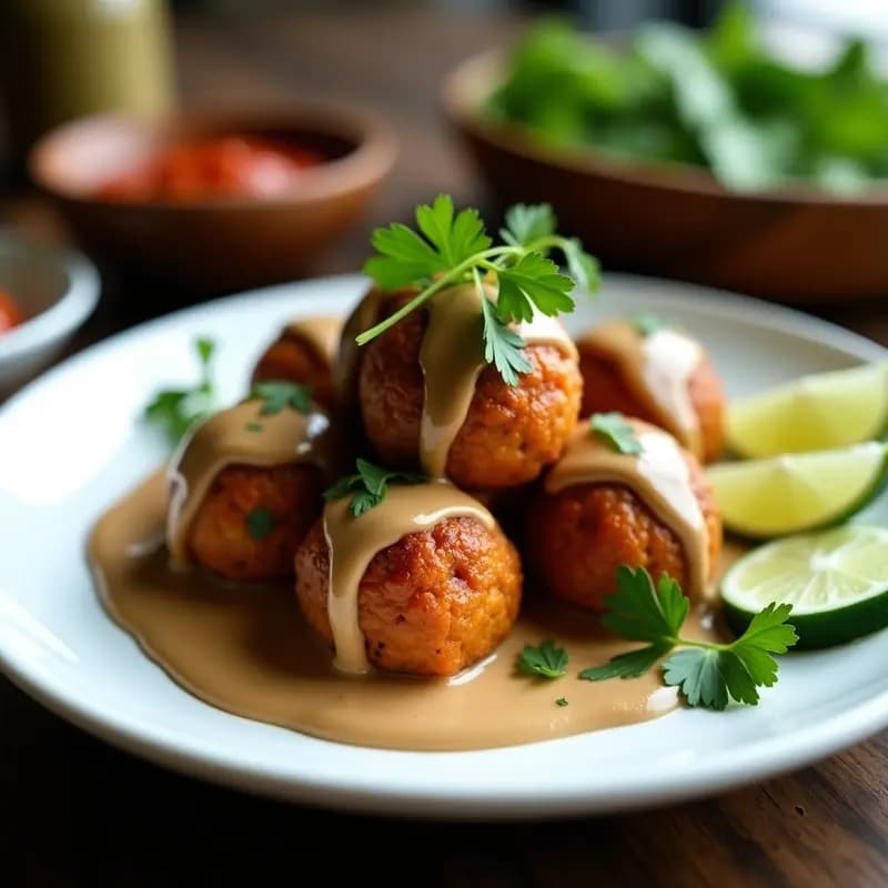 Bakso Indonesian Meatballs con Salsa de Tacah: Receta Callejera de Yakarta sin Gluten