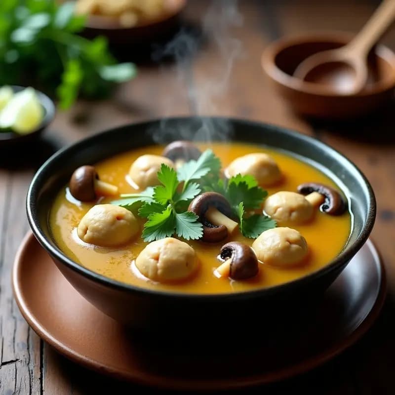 Bakso de Tofu y Champiñones en Caldo de Jengibre: Receta Indonecia Vegana y Reconfortante