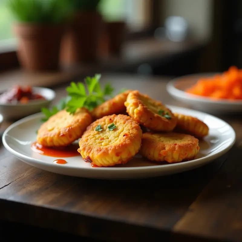 Bakwan Jagung: Croquetas de Maíz y Zanahoria Indoneasias Crujientes en Airfryer
