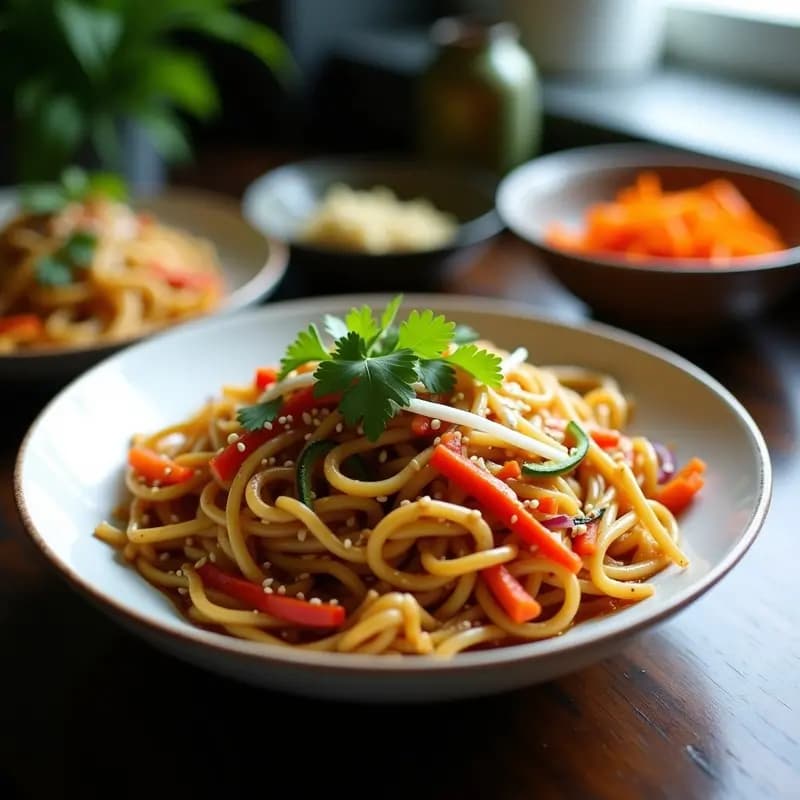 Bami Goreng de Fideos de Calabacín: Receta Indonecia Vegana y Sin Gluten