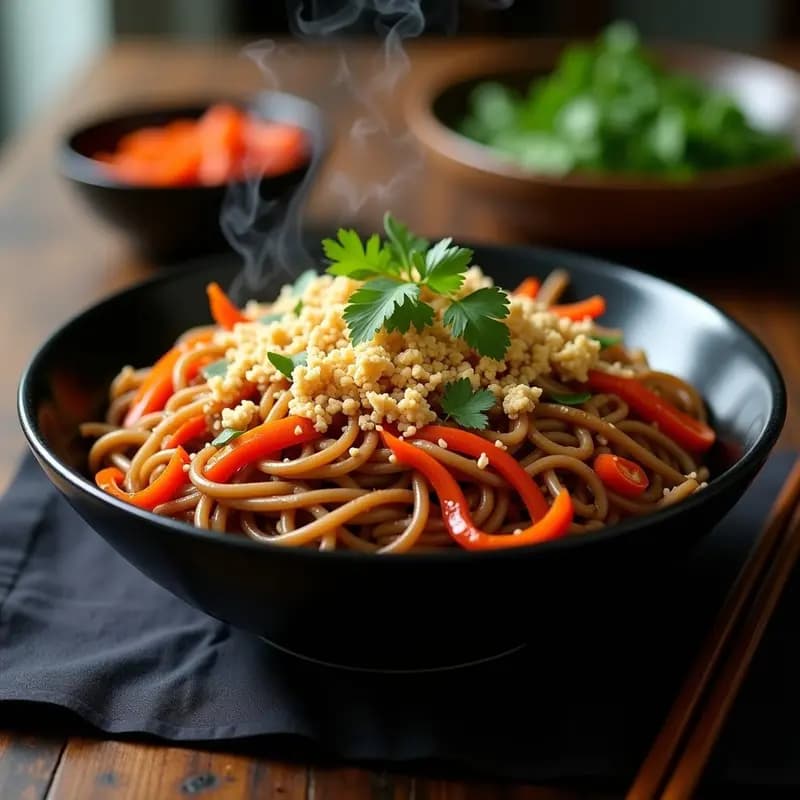 Bami Goreng de Fideos de Trigo Sarraceno: Salteado Indonecio con Verduras y Huevos