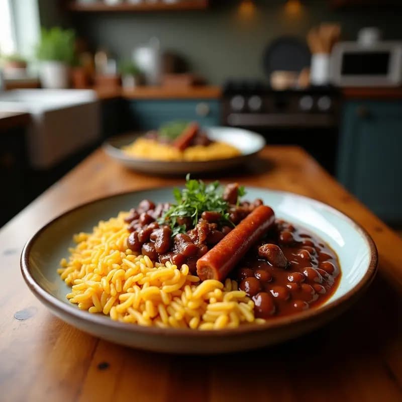 Bandeja Paisa con Frijoles, Arroz, Carne y Chorizo: Receta Colombiana Contundente