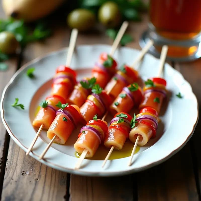 Banderillas de Anchoa y Pimiento: Aperitivo Navarro para Tapas Frías