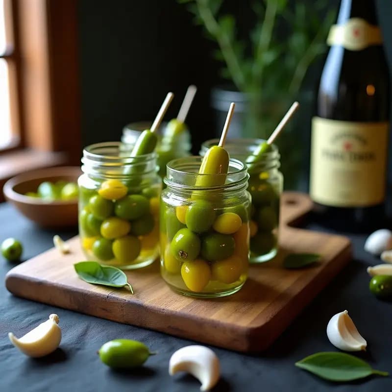 Banderillas de bojotes en vinagre con guindilla: Aperitivo casero para tapas