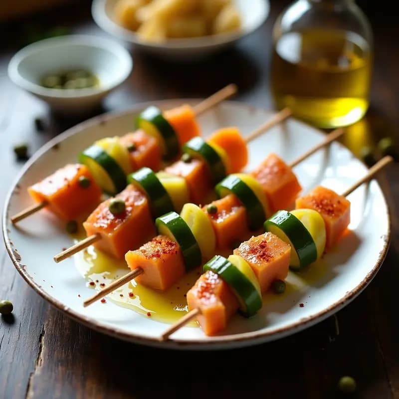 Banderillas de Encuridos con Guindilla y Anchoas: Tapas Frías para Compartir