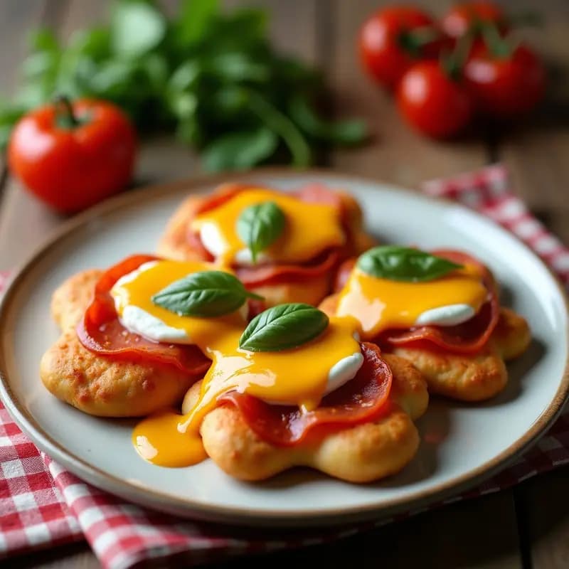 Banderillas de Mozzarella Queso Cheddar y Pepperoni Rebozadas y Fritas: Aperitivo Crujiente