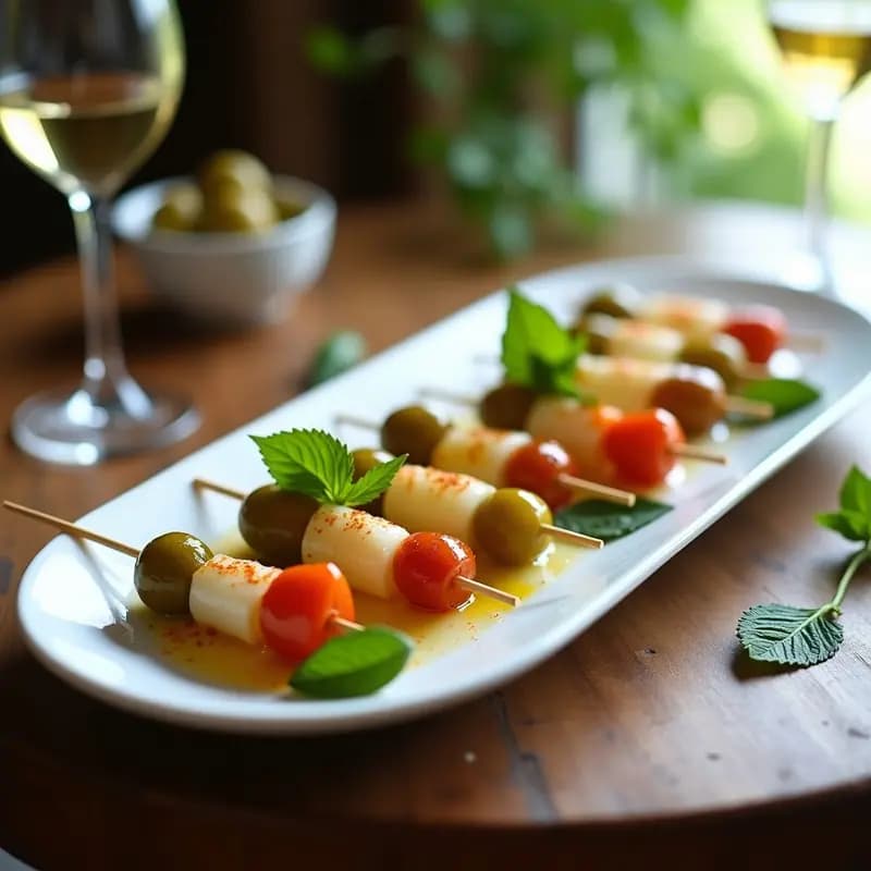 Banderillas de Pepinillo, Cebolla y Guindilla: Aperitivo Tradicional para Tapas