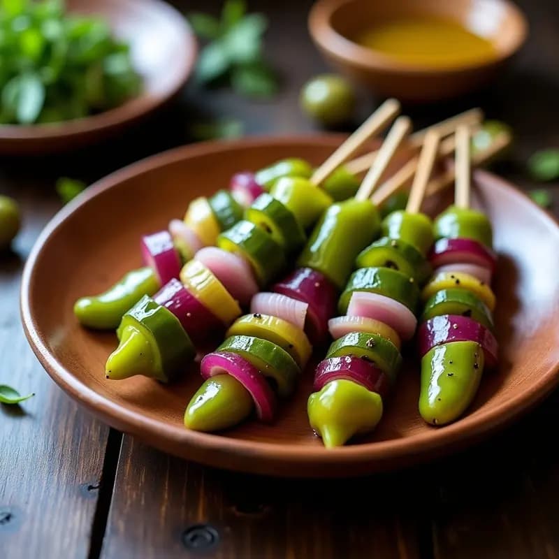 Banderillas de Pimiento y Cebolla: Aperitivo Andaluz Crujiente y Sin Gluten