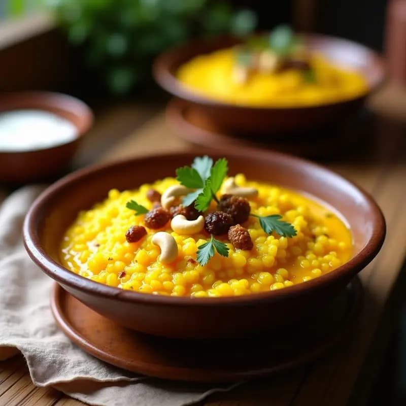 Bandi Pongal: Receta India de Arroz Amarillo y Lentejas con Cúrcuma en Olla