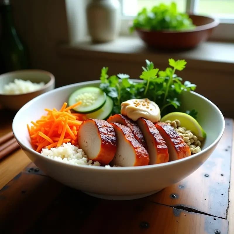 Banh Mi Bowl con Cerdo Lomo y Encurtidos: Receta Vietnamita en Versión Deconstruida