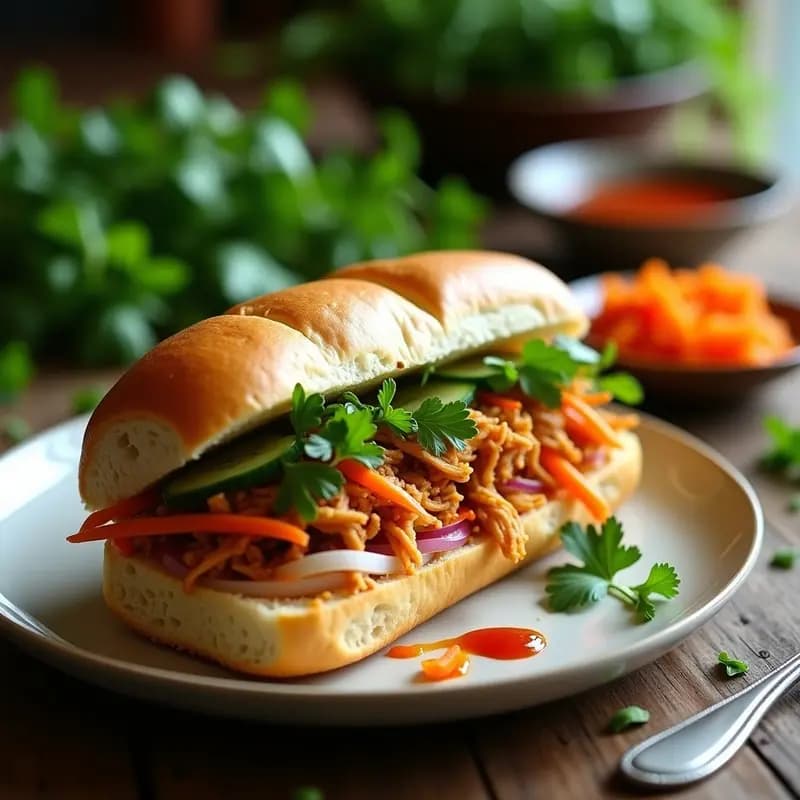 Banh Mi de Jackfruit y Zanahoria: Receta Vietnamita Vegana en 20 Minutos con Pan Crujiente