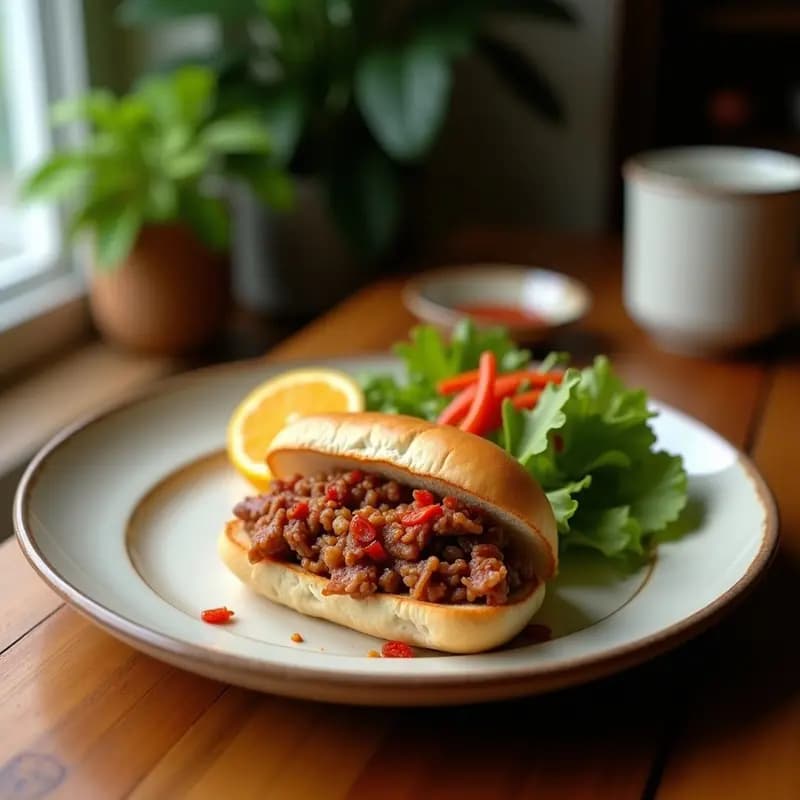 Banh Mi Vietnamita con Paté y Cerdo Asado: Sándwich Callejero en Casa